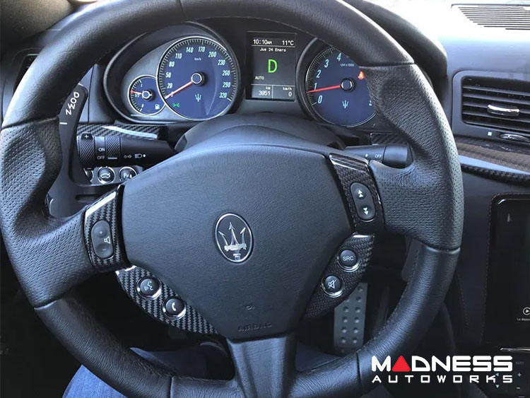 Maserati GranTurismo Interior Trim - Carbon Fiber - Steering Wheel Switch Button Trim - Quattroporte